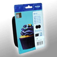 2 Brother Tinten LC-123BKBP2DR Doppelpack schwarz
