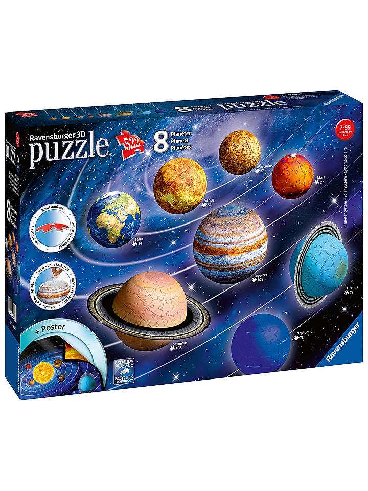 Ravensburger 522tlg. 3D-Puzzle "Planetensystem" ab 7 Jahren - onesize