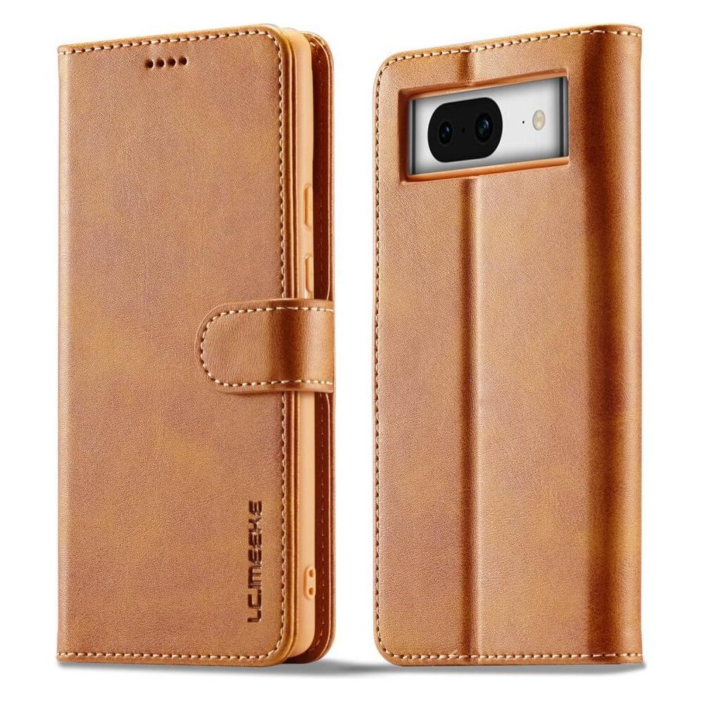 LC.Imeeke Google Pixel 8 - Leder Etui Hülle beige (Google Pixel 8) (660139716B)