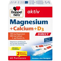 Doppelherz Magnesium + Calcium + D3 DIRECT 60 St