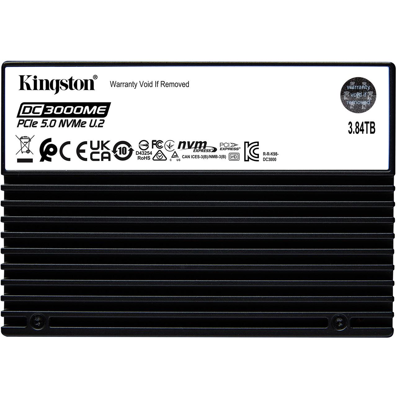 3.84TB Kingston ENTERPRISE PCIE 5.0 NVME U.2 SSD DC3000ME 2.5IN SSD