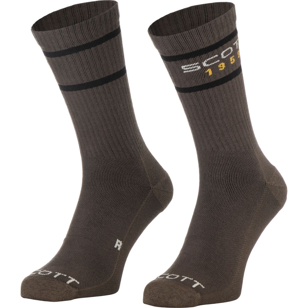 Scott Retro Casual Crew Sock (pack 3) wood grey (8257) S 4201118257363