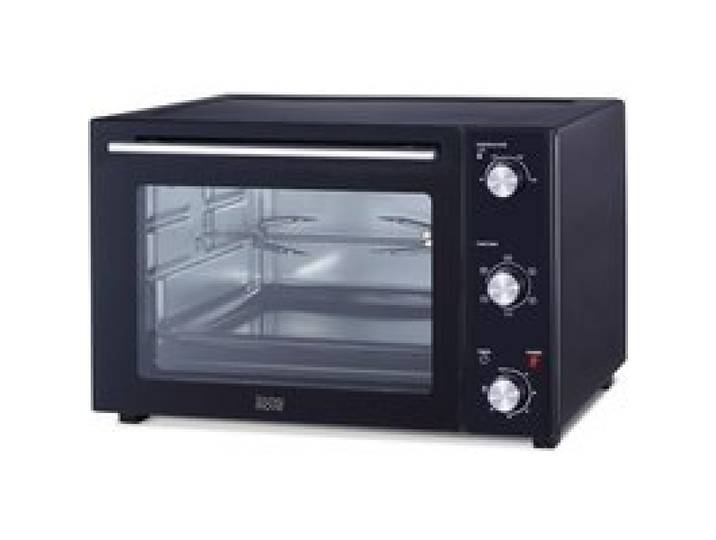 Four multifonction 58L chaleur tournante tournebroche grill 2000w ARIZONA noir 5 programmes de cuisson avec minuterie et accessoires