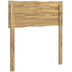 vidaXL, Bett Zubehör, Kopfteil mit Live Edge ROSTOCK Weiss gewaschen 75 cm