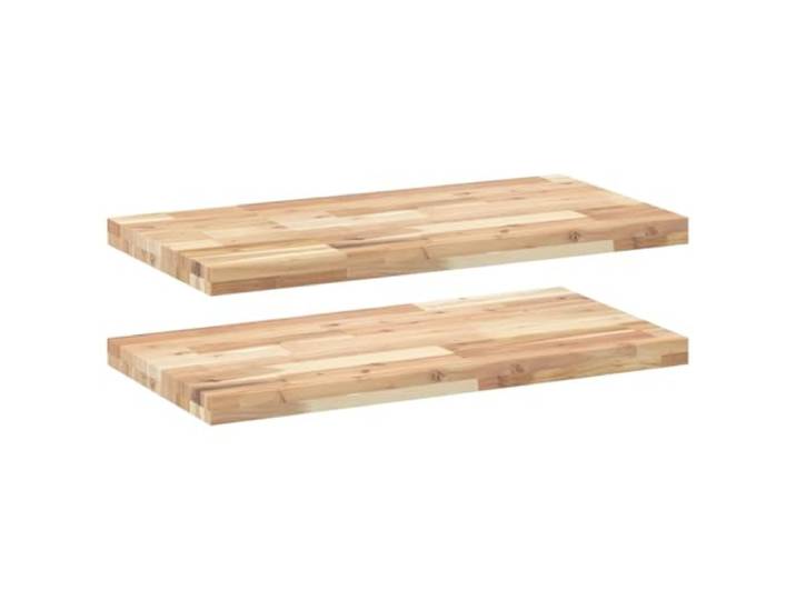 Mhdvray 2er Set Schweberegal 100x40x4cm Massivholz Akazie Regalbrett Vielseitige Ablagefläche aus Rohholz für Wohnzimmer, Küche oder Flur, ideal zur individuellen Wandgestaltung nach Maß.