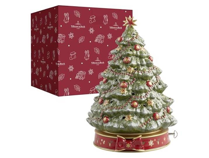 Villeroy & Boch - Toy's Delight Spieluhr Weihnachtsbaum Grün Weihnachtliche Spieluhr, Weihnachtsbaum Keramik, Weihnachtsdeko Spieluhr Weihnachten Musik, Porzellan Weihnachtliche Spieluhr, Weihnachtsbaum Keramik, Weihnachtsdeko Spieluhr Weihnachten Musik, Porzellan