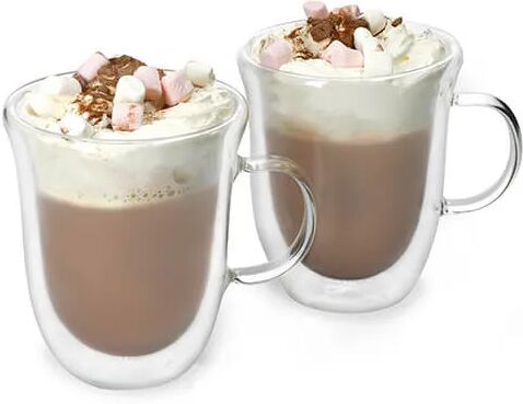 La Cafetiere Double Walled Set Of 2 Hot Chocolate Mugs