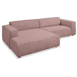 SOMETA Ecksofa Clob Cord Rosa