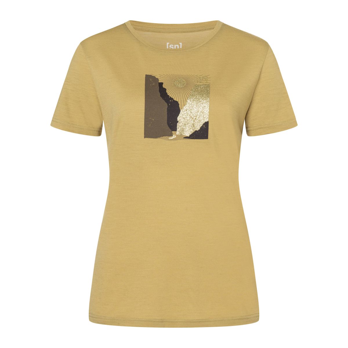 Super.Natural W RIO Grande Tee sahara/various (66H) S SNWP0318266HS