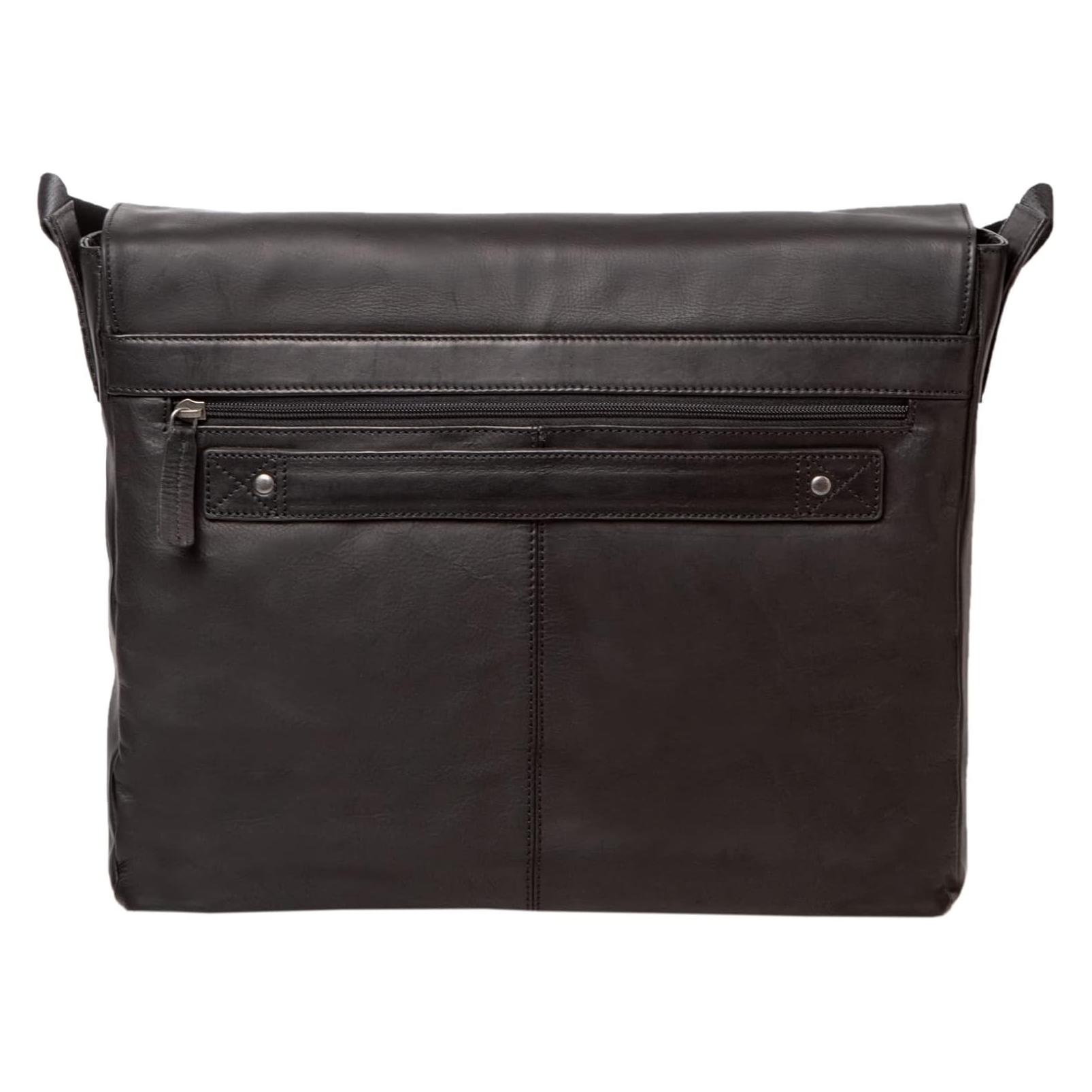 Pridesoul Umhängetasche Leder Urban schwarz (15") (47532)
