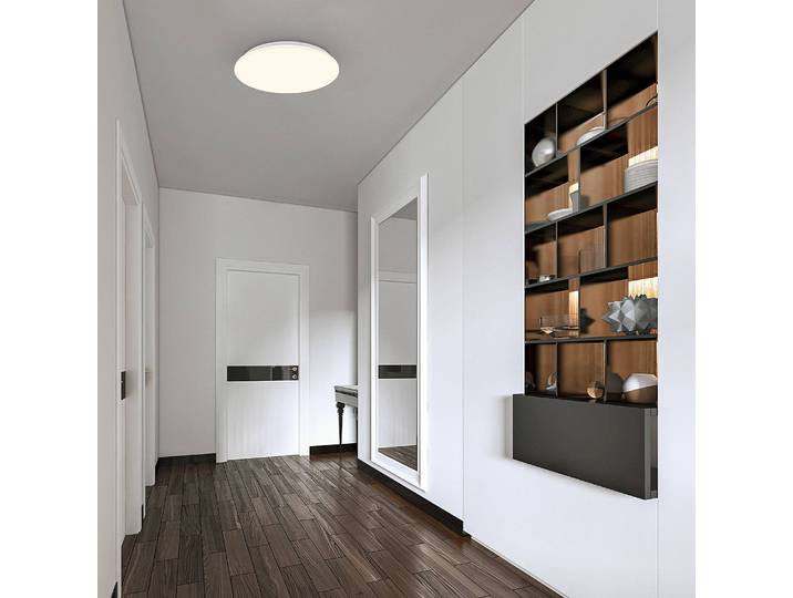 Plafonnier LED Soreira Ø 27cm Blanc Aluminium verni Polypropylène LED Module LED