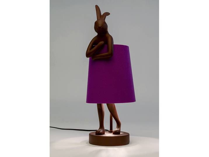 Lampe de table Animal Lapin Type B 17 x 50 x 20cm Mauve/Mauve Lin E14