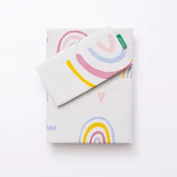 Benetton - 3-teiliges Bettwäscheset (Bettbezug + Kissenbezug + Spannbettlaken) Rainbow Kids Be