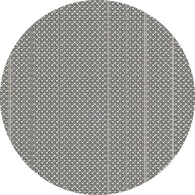 Tempaper Stripped Mudcloth Vinyl Indoor and Outdoor Rug