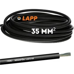 Lapp, Kabelleitung, 10m 1600307 NSGAFÖU 1 x 35 mm2 Schwarz I Flexibeles Kabel mit Gummi-Isolierung (10 m)