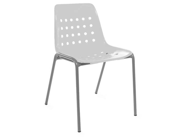 Schalen-Stuhl Bermuda von Schaffner / Farbe: Weiss / Grösse: 49 x 52 cm