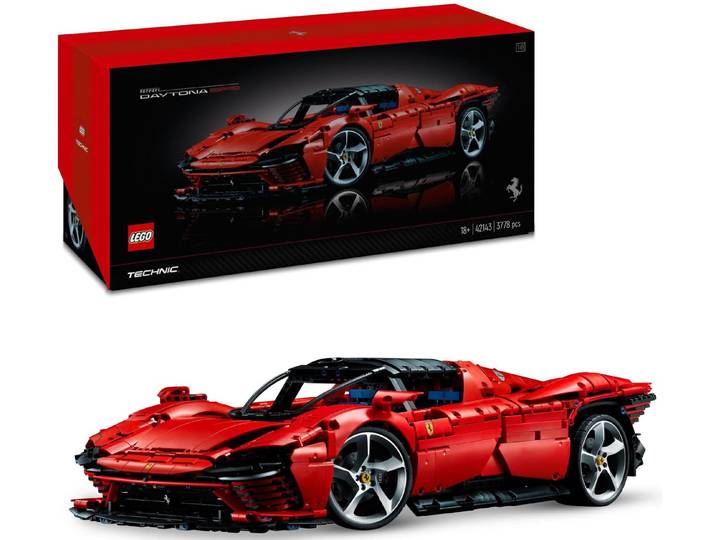 LEGO® Ferrari Daytona SP3 (42143), LEGO Technic Konstruktionsspielsteine, (3778 St), Made in Europe