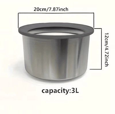 Inspire Picks Anti Spill Stainless Steel Dog Water Bowl Floating Disk Slow Drinking Bowl For Clean, Dry Mouths 3l