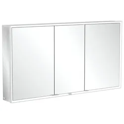Villeroy & Boch My View Now Aufputz-Spiegelschrank, 3 Türen, mit integrierter Beleuchtung, mit Sensordimmer, 1400x750x168mm, A4551400