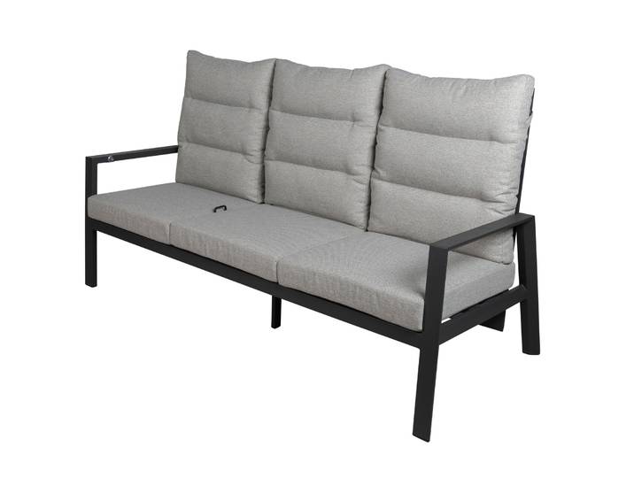 Kölle Loungesofa 'Kreta' inkl. Auflagen, 3-Sitzer, grau