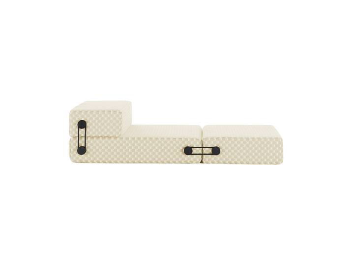 Kartell - Chauffeuse convertible Trix - Beige - Tissu outdoor - Designer Piero Lissoni