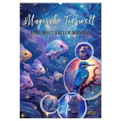 Magische Tierwelt (Wandkalender 2027 DIN A2 hoch), CALVENDO Monatskalender