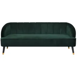 3-SITZER-SOFA Samtstoff Smaragdgrün Alsvag
