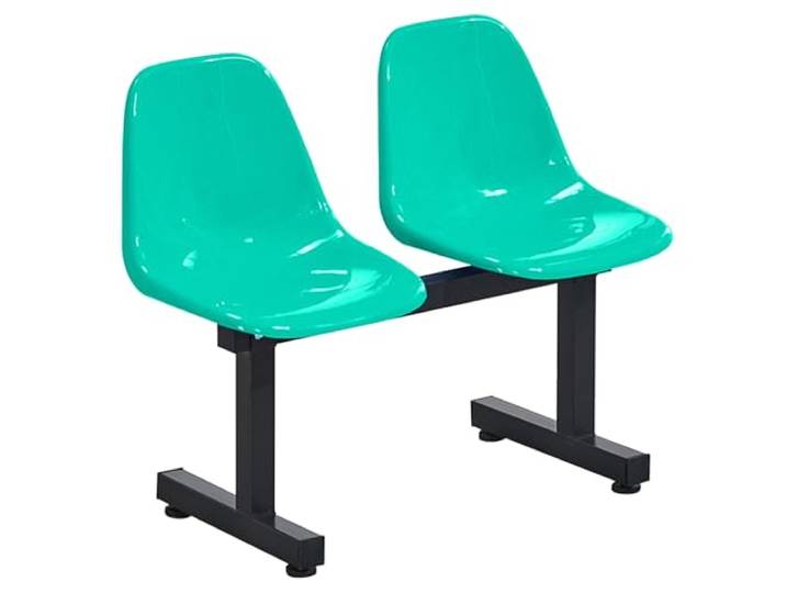 WAMJ AQDY 2/3-Sitzer-Wartestuhl aus Kunststoff, Einteilige Wartezimmerbank, Stadionsitze, Empfangsbank für Schule, Stadion, Innen- und Außenbereich(Green,100cm/39in)