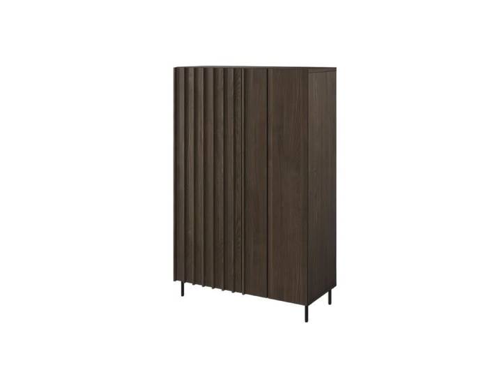 Buffet haut 2 portes bois foncé 92 cm - CARENNE