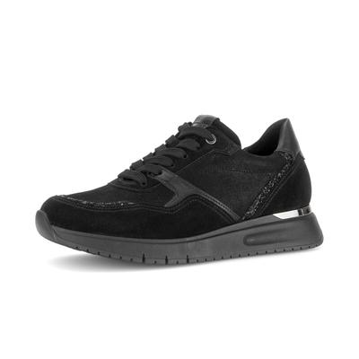 Sneaker GABOR "Sneaker low", Damen, Gr. 37,5, schwarz, Schuhe Sneaker