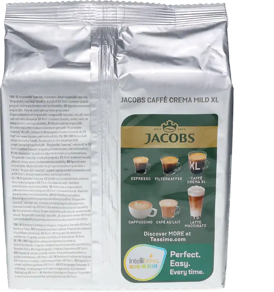 Jacobs   Caffè Crema Mild XL - 16 Capsules de café pour Tassimo - Grande - Compatible Tassimo