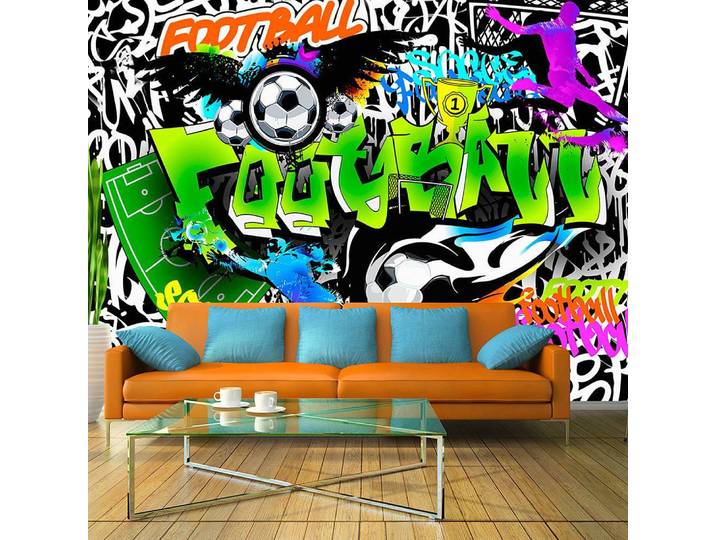 Papier peint Football Graffiti 400 x 280cm 400 x 280 cm
