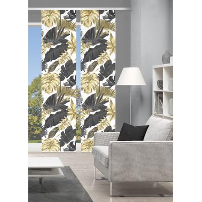 Schiebegardine VISION S "LETHI", grau (goldfarben, anthrazit), B:60cm H:260cm, Polyester, Gardinen, DIGITALDRUCK