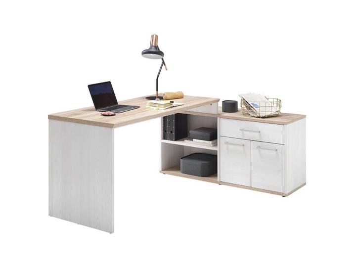 Eckschreibtisch mit Stauraum B 130cm H 76cm Romance