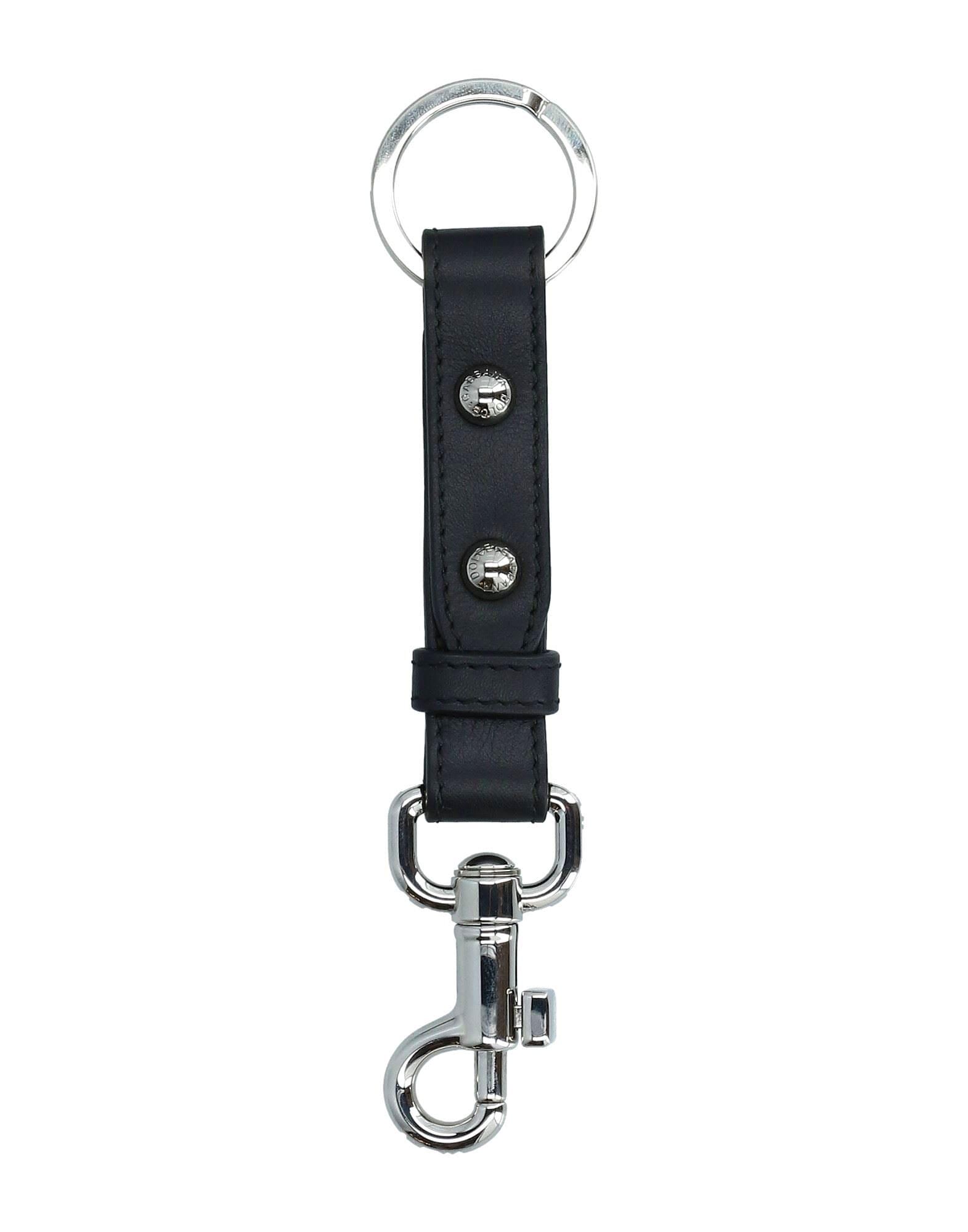 Dolce & Gabbana Heren Zwarte Leren Sleutelhanger