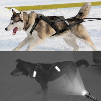 Uplift Picks Waterproof Reflective Dog Sledding Harness Weight Pulling Vest black 85 105 Cm