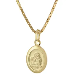 trendor 28466 Kinder-Anhänger Gold 333 Schutzengel an vergoldeter Silberkette, 40 cm