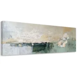 LEINWANDBILD Grün Beige Abstrakt Modern 150x50cm