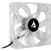 Gehäuselüfter Blaue LED BULK transparent, 3-Pin-/5,25"-Anschluss, 120 mm