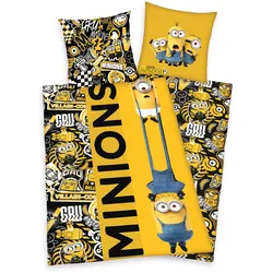 Minions Kinderbettwäsche 70x90cm, 140x200cm - mehrfarbig - 70x90/140x200cm