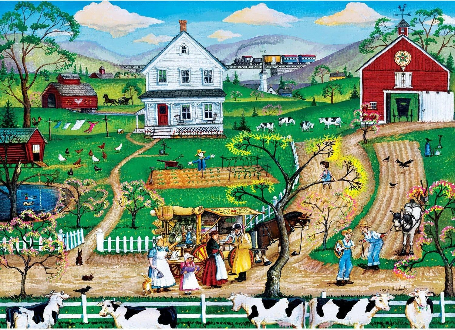 Master Pieces Puzzel Hometown Gallery The Peddler 1000 stukjes
