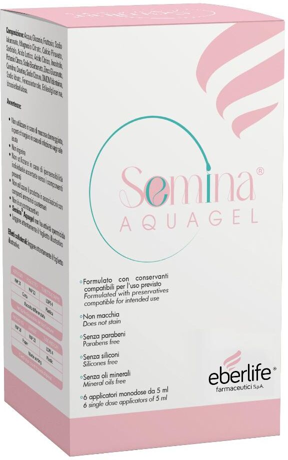 EBERLIFE FARMACEUTICI SpA Semina AQUAGEL, 6 Applicatori da 5 ml
