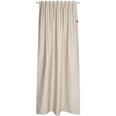 Vorhang "Soft" Gr. 1, beige (sand), B:130cm H:250cm, Jacquard, Polyester, SCHÖNER WOHNEN-KOLLEKTION, Gardinen, mit Lederapplikation