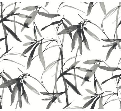 Inspired by Color Bamboo Ink Black & White Wallpaper