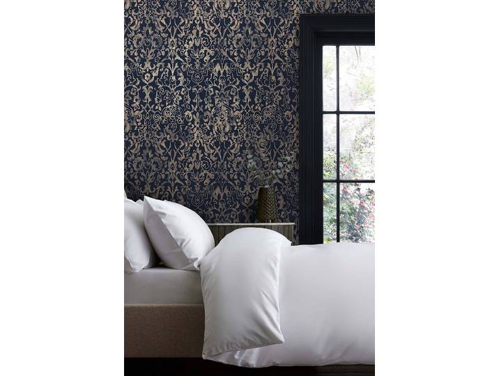 Vliestapete Majestic Damask 52 x 1005 x 0cm Dunkelblau