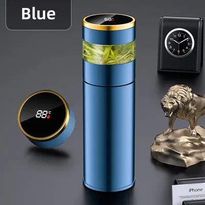 Uplifted Trends Stainless Steel Tea Thermos With LED Temperature Display blue
