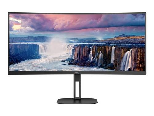 AOC Value-Line CU34V5C/BK LED-Monitor EEK G (A - G) 86.4 cm (34 Zoll) 3440 x 1440 Pixel 21:9 4 ms HDMI, DisplayPort, USB-A (USB 3.2 Gen 1), USB-C