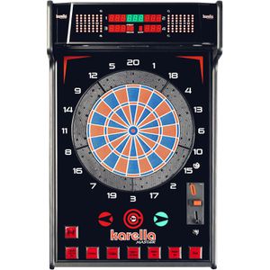 Karella Dartscheibe E-Master mit Münzprüfer, elektronisch, 1 - 4 Spieler, aus Kunststoff, für Softdarts