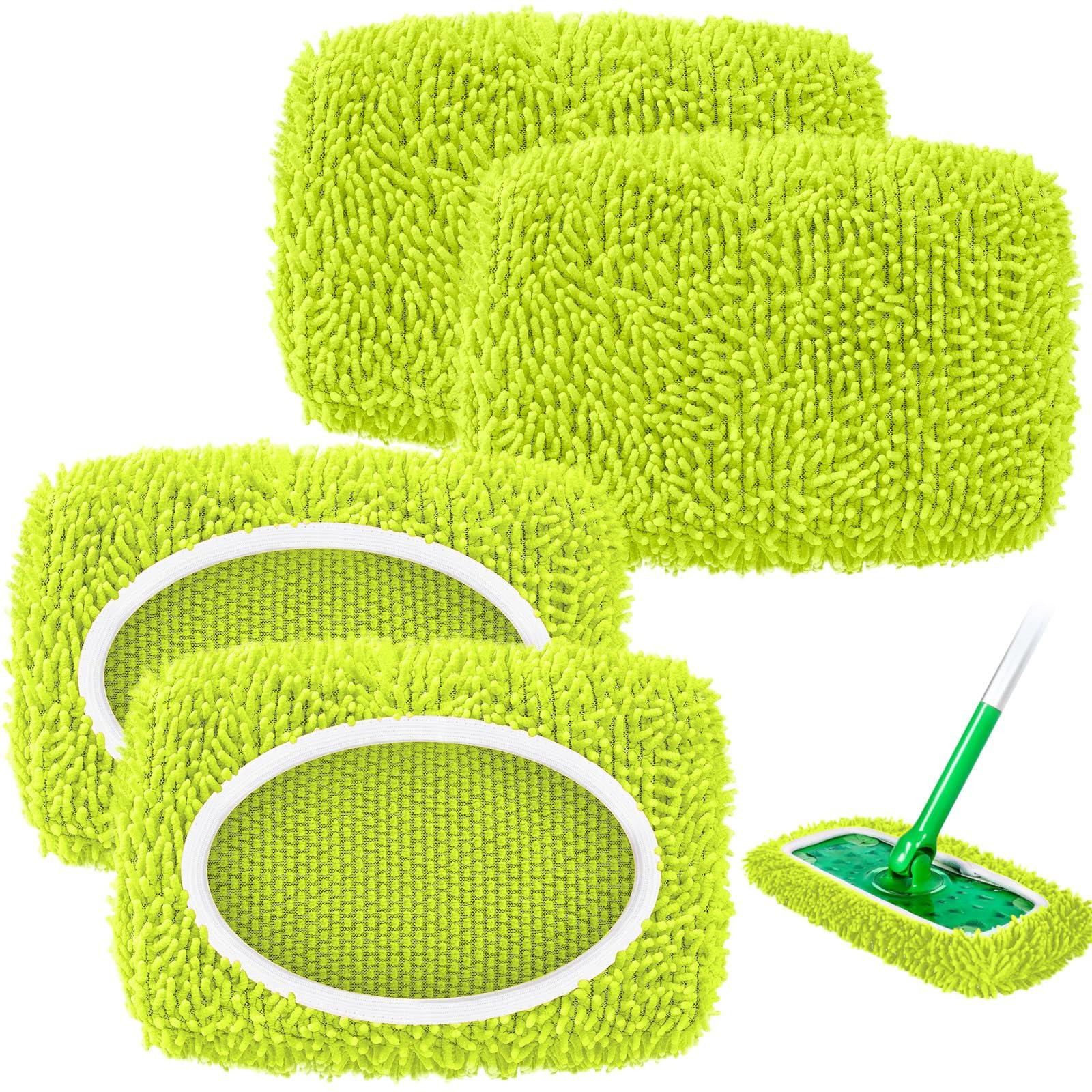 Dripio 4 herbruikbare microvezeldoeken voor Swiffer, geelgroen