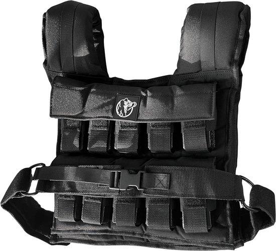 Verstellbare Gewichtsweste - Trainingsweste - Zur Verbesserung des Krafttrainings - Abnehmbare Gewichte - 30 kg - Schwarz